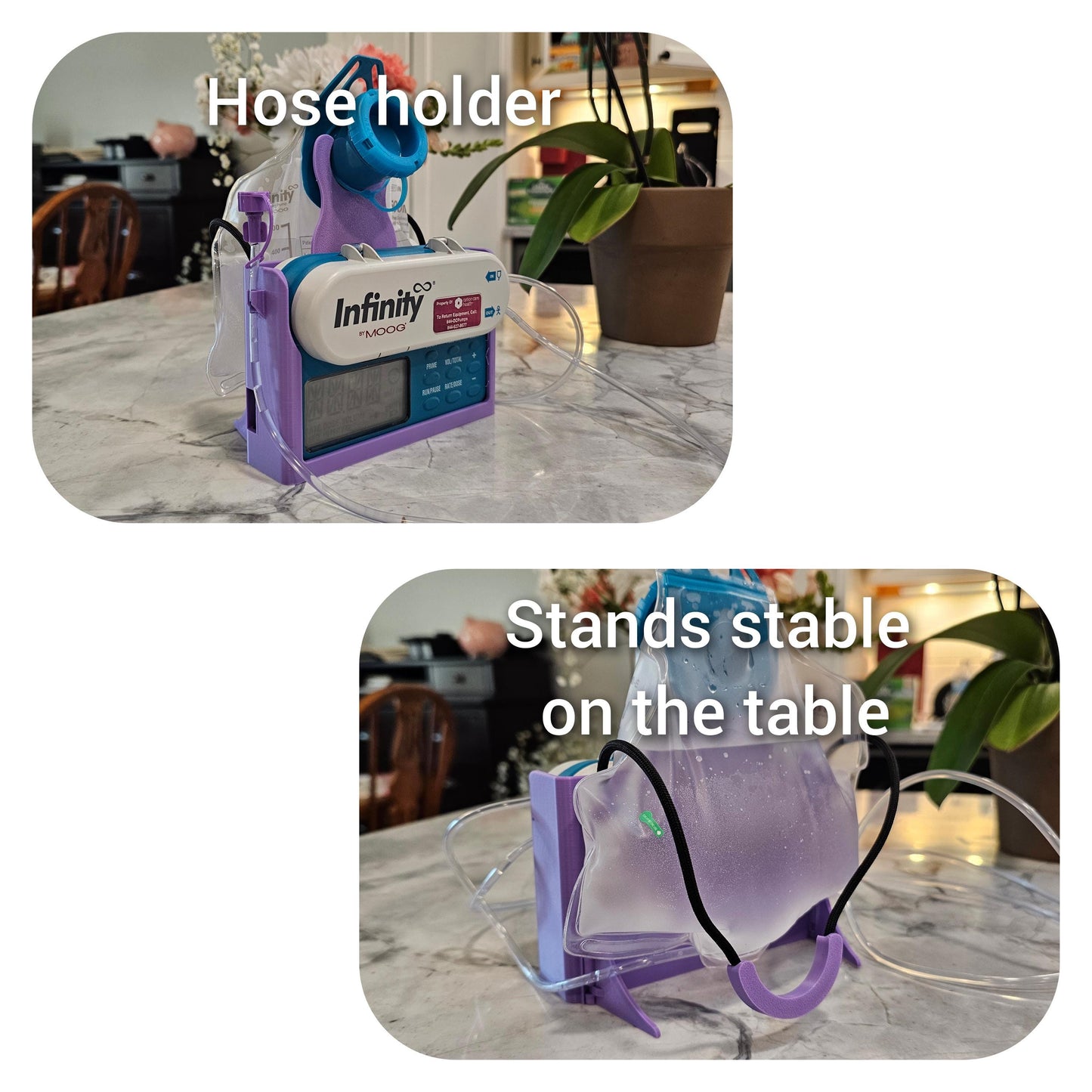 G-Tube Station™ Travel Station | Feeding Pump Carrier Stand for 500ml Bags | Compatible with Infinity MOOG