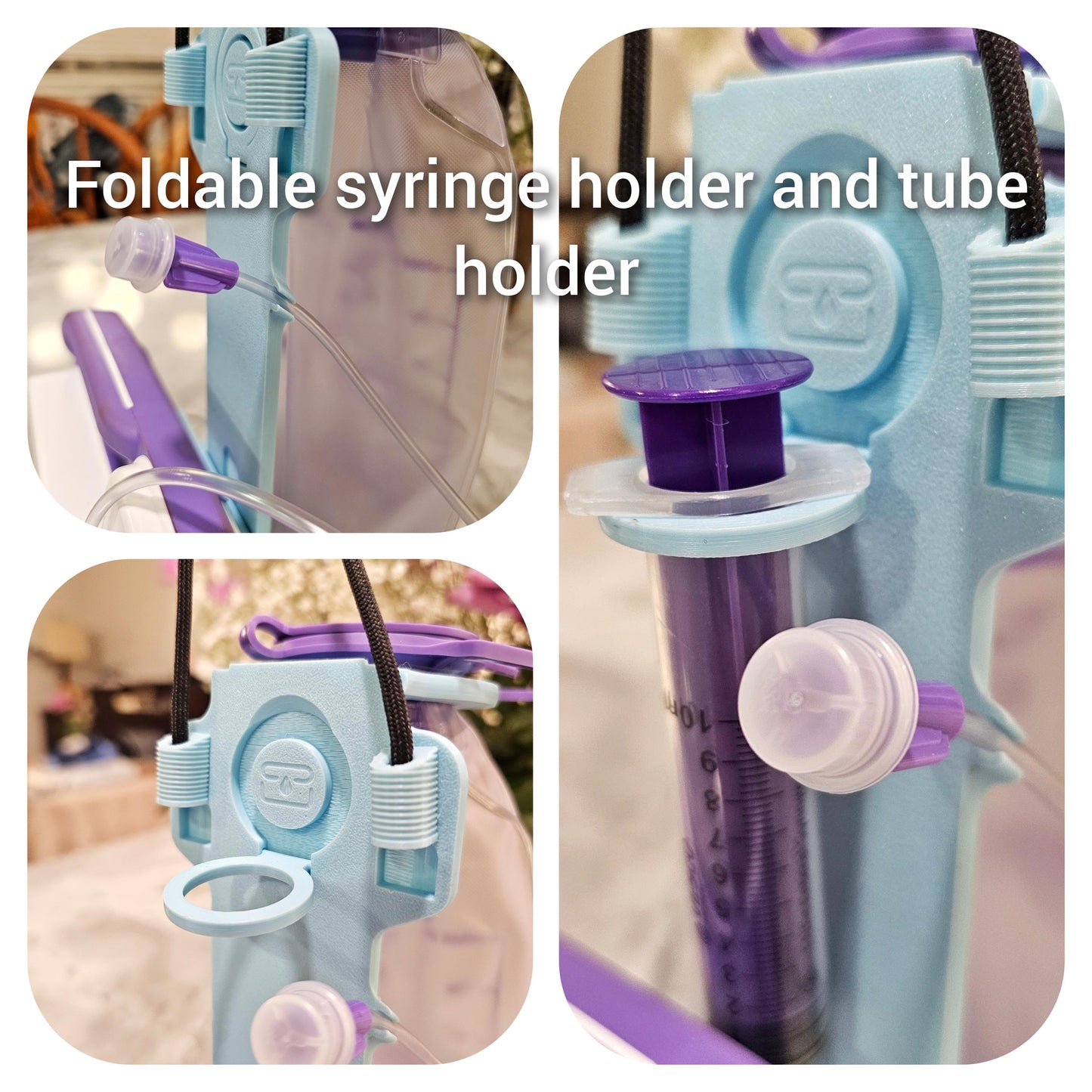 G-Tube Station™ Travel Station | Feeding Pump Carrier Stand for 500ml Bags | Compatible with Kangaroo OMNI
