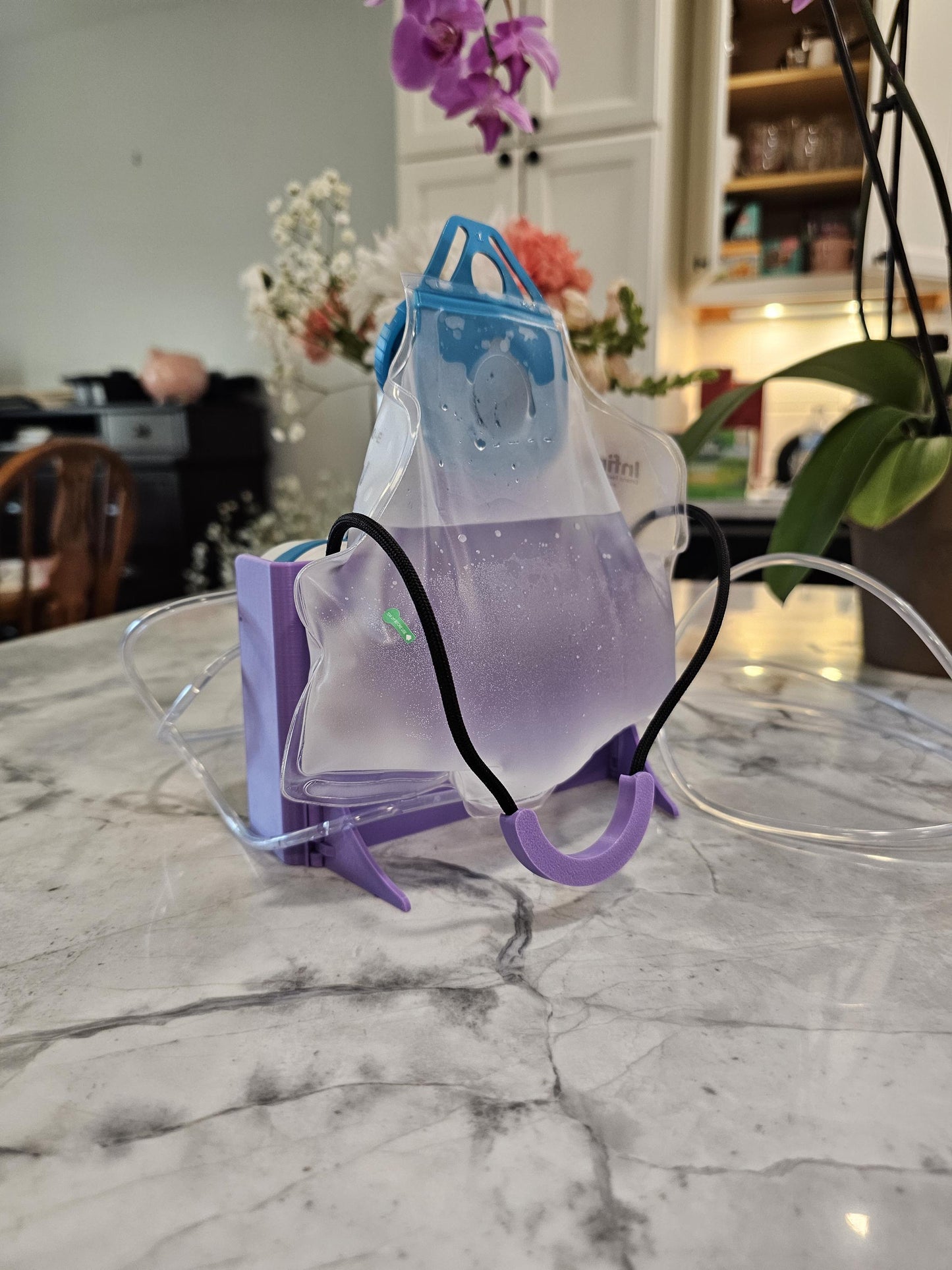 G-Tube Station™ Travel Station | Feeding Pump Carrier Stand for 500ml Bags | Compatible with Infinity MOOG