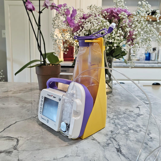 G-Tube Station™ | Feeding Pump Holder Stand with Syringe Clip | 500ml & 1000ml Bags | Compatible with Kangaroo OMNI