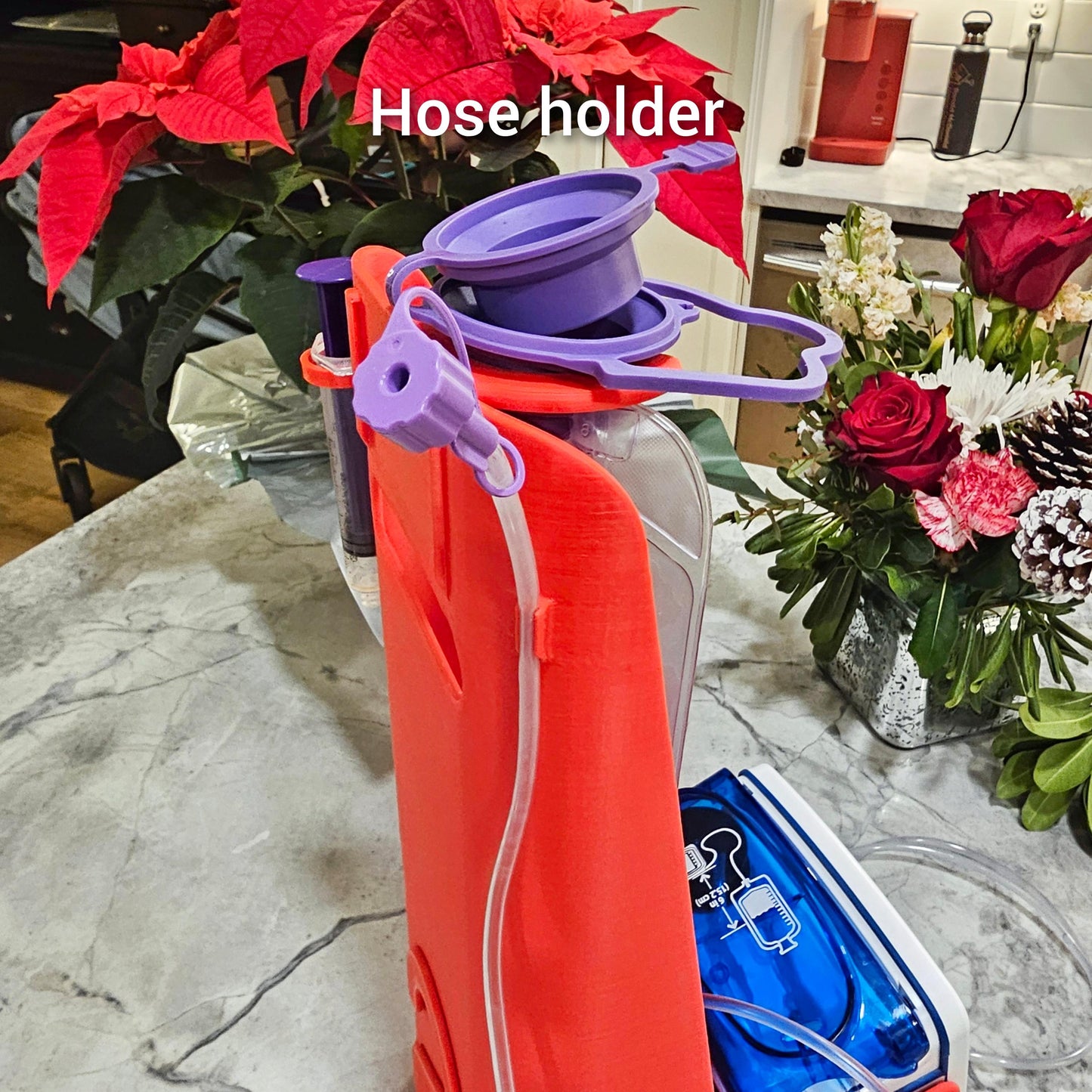 G-Tube Station™ | Feeding Pump Holder Stand with Syringe Clip | 500ml & 1000ml Bags | Compatible with Kangaroo Joey